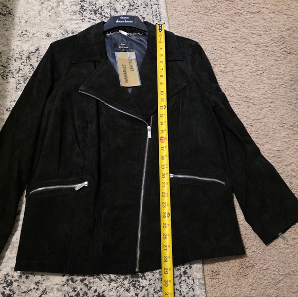 Vintage dennis basso Suede Leather Moto Western Jacket NWT Wmns 1X Black Gothic - Picture 8 of 10